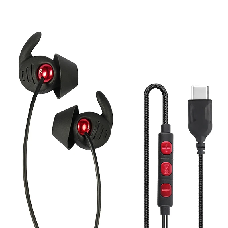 Сабвуфер стерео наушники с микрофоном в ухо бас Subwoof Проводные Игровые для Xiomi