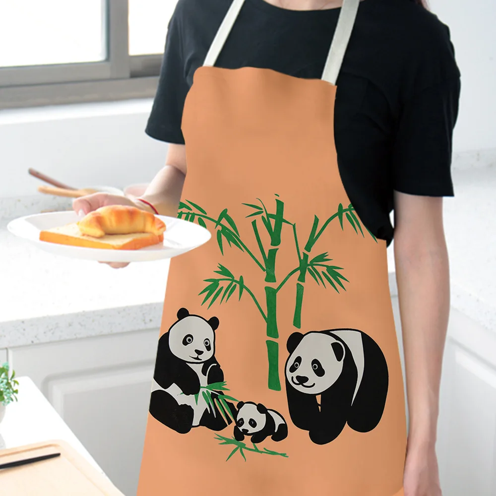 1pcs/lot Cartoon Panda theme apron for kitchen for children's kitchen apron or womens kitchen aprons kitchen apron