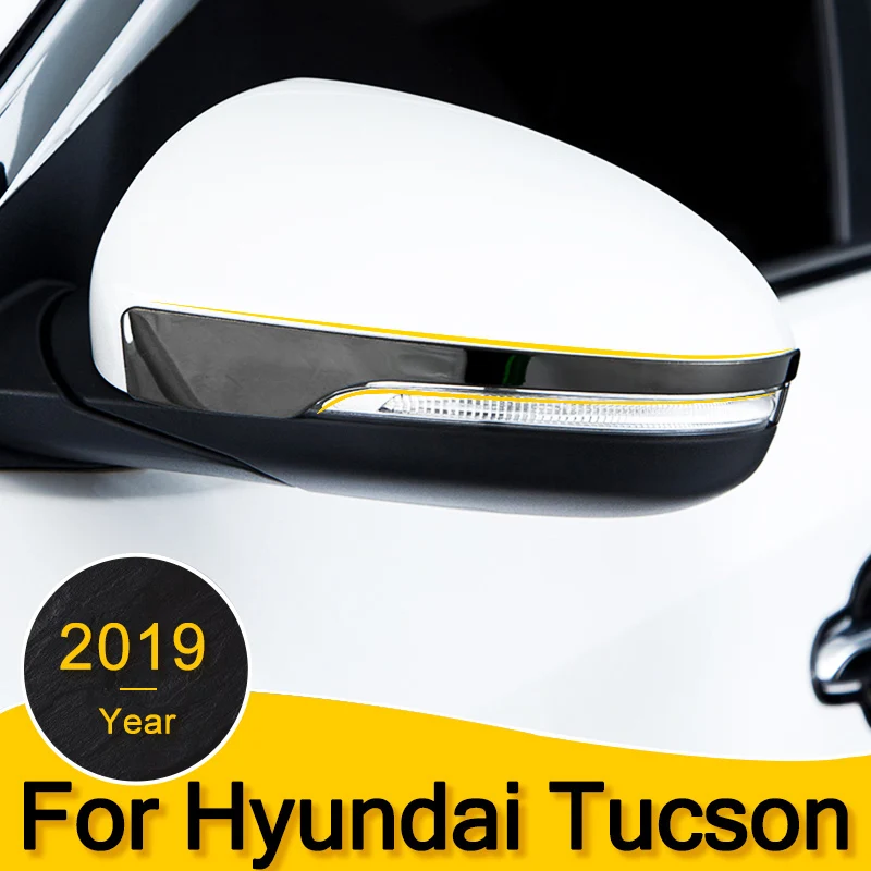 LUJING Apto para Hyundai Tucson TL 2015 2016 2017 2018 2019 ABS Vista Lateral Trasera de Cromo plástica Retrovisor Retrovisor Accesorios de Recorte