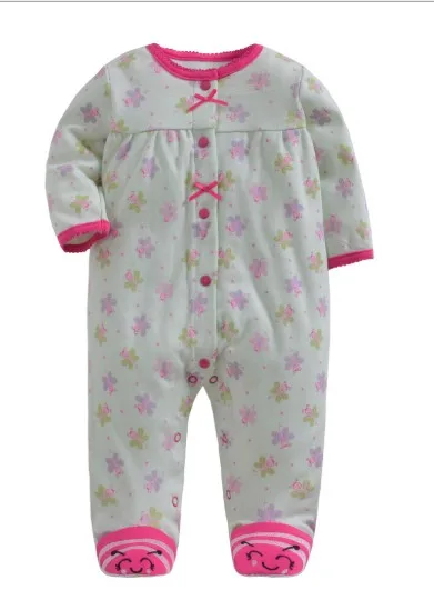 Orangemom/модные детские пижамы и одежда для сна для новорожденных; одежда для малышей; одежда для маленьких мальчиков; комбинезоны для девочек из хлопка; детские комбинезоны - Цвет: pinkflower