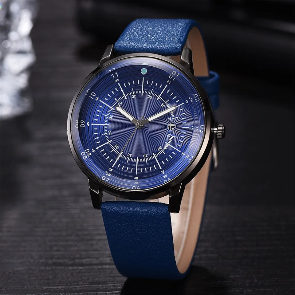 Мужские часы от ведущего бренда, роскошные спортивные минималистичные мужские кожаные часы, мужские часы, мужские часы,, Reloj Deportivo Hombre Box