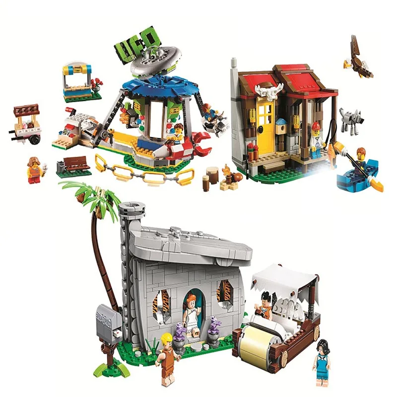 

11399 Building Block Toys Compatible with Legoinglys 31095 Friend Fairground Carousel Landlocked Cabin Children's Toy Gift