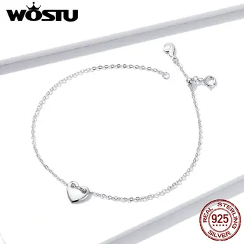 

WOSTU Bracelet & Bangle Adjustable Mujer Charm 925 sterling silver Bracelet For Women Bridal Wedding Jewelry