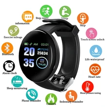 Smart Watch Waterproof Blood Pressure Blood Oxygen Heart Rate Monitor Man Woman Sport D18 Smartwatch for Android Ios Add Strap Smart Watch Waterproof Blood Pressure Blood Oxygen Heart Rate Monitor Man Woman Sport D18 Smartwatch for Android Ios Add Strap