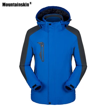 

Mountainskin Men's 2 PCS Hiking Jackets Outdoor Sports Thick Thermal Windbreaker Climbing Camping Trekking Ski Thick Coats VA623