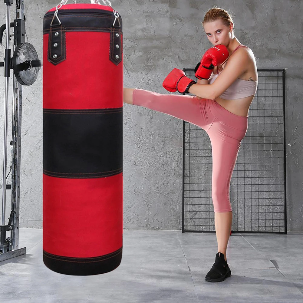 80c/120cm Boxing Bag Home Gym Sturdy Hook Hanging Punching Sandbag
