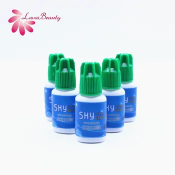 

5 PCS Korea Sky D+ Glue Eyelash Extensions Glue 5ml 2s Dry Time, Duration 5-6 weeks Green Cap for specialized Eyelash Extension