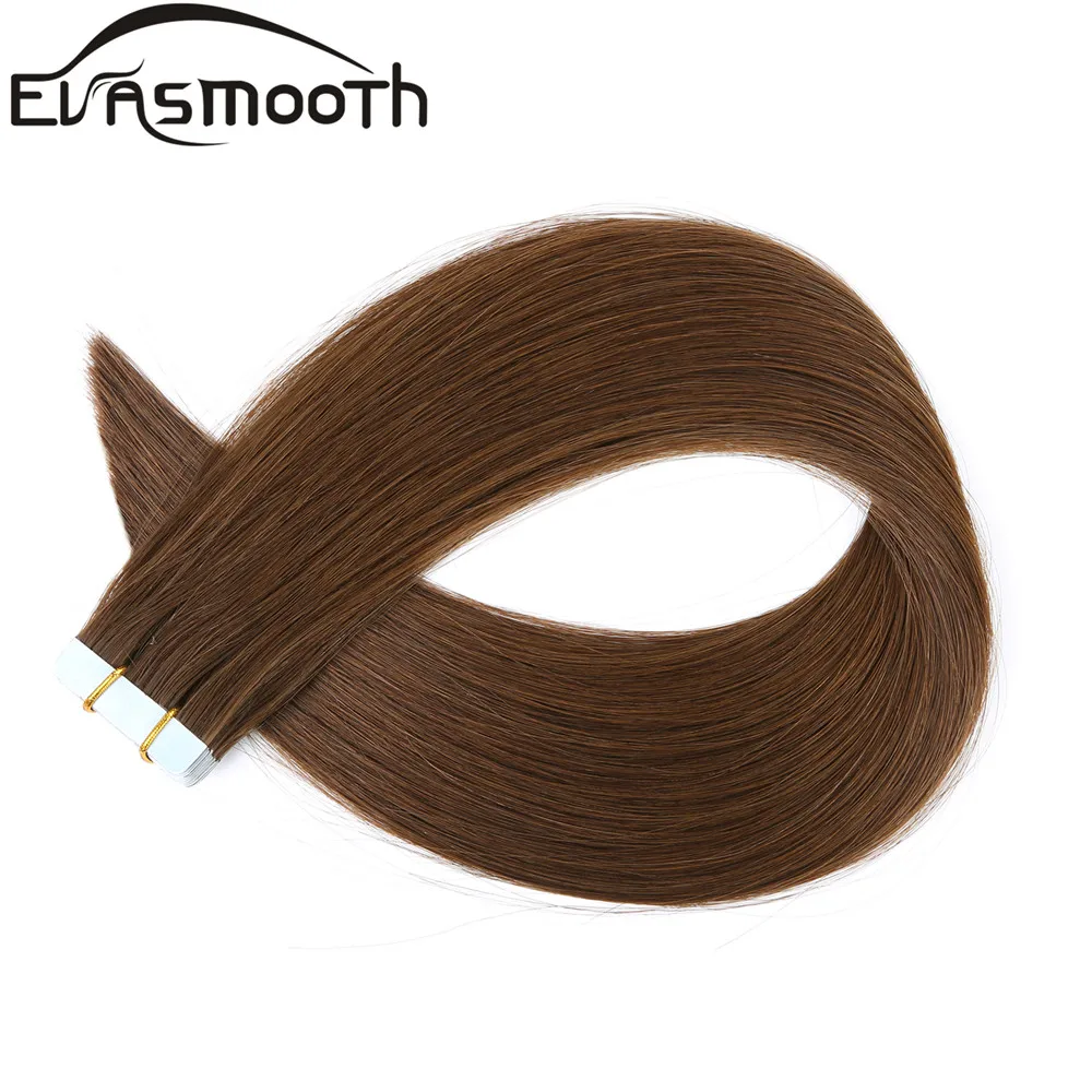 

EVASMOOTH Skin Weft Machine Remy Tape in Human Hair Extension 20pcs 40pcs 80pcs Adhesive Tape in Hair Extensions 12"/16"/20"