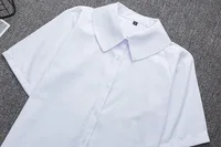 Japanese School Uniform For Girls Short Sleeve White Shirt School  Jk Dress Sailor Suit Tops Business Work Uniforms For Women 2