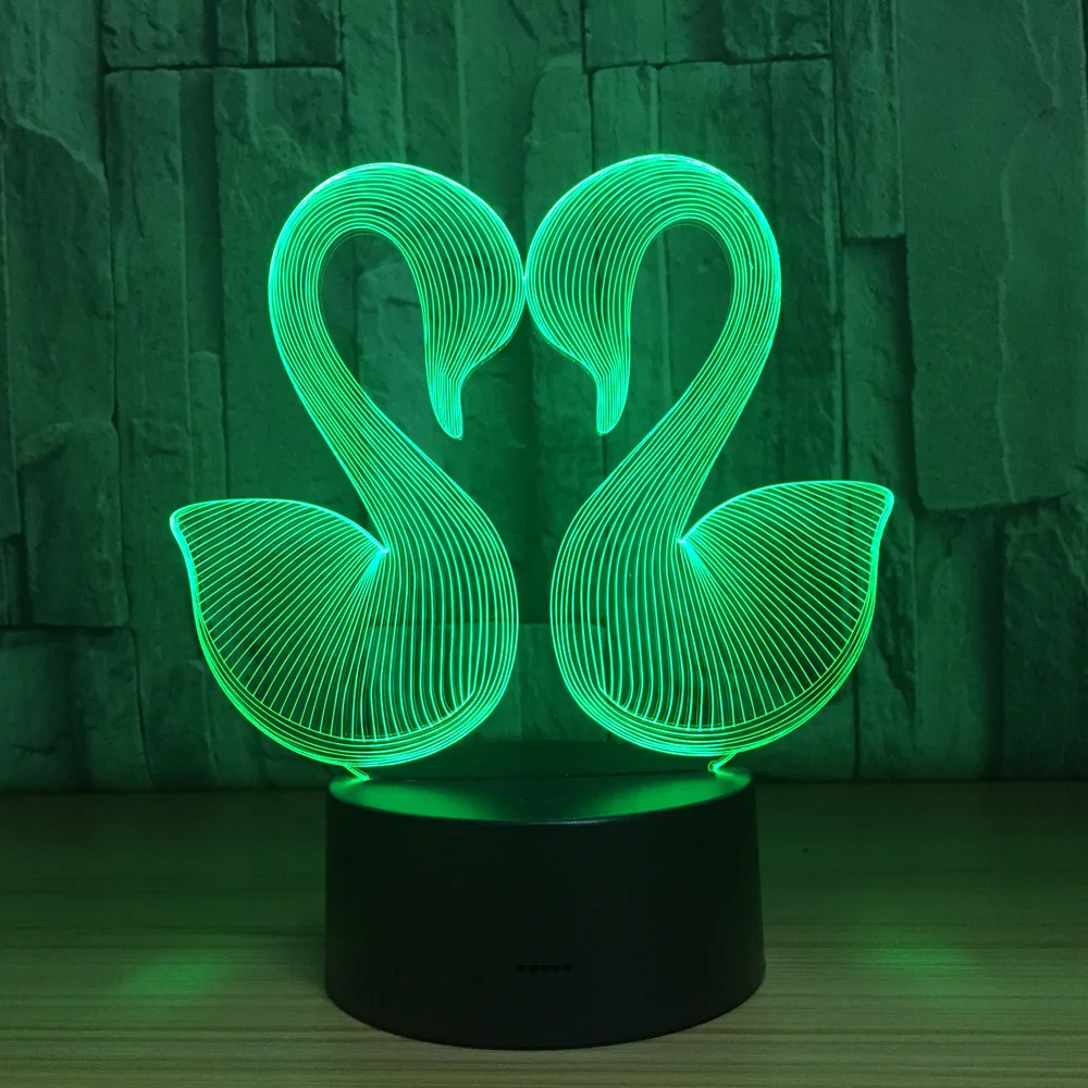 

Swan Touch Table Lamp 7 Colors Changing Desk Lamp 3d Lamp Novelty Led Night Lights Led Light Drop Ship Led Motion Room Lamp