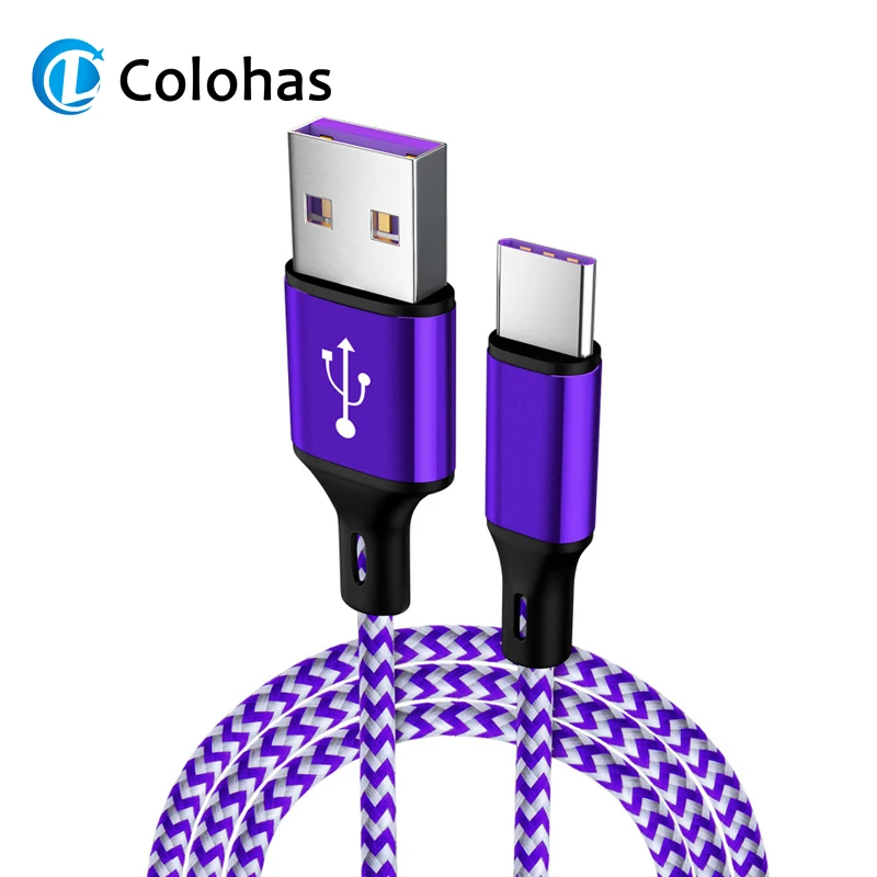 

5A USB Type C Cable For Huawei Mate P20 20 Pro Honor 10 USB 3.1 Quick 3.0 Cord Phone Charger Samsung S9 S8 Xiaomi 9 Redmi Note 7