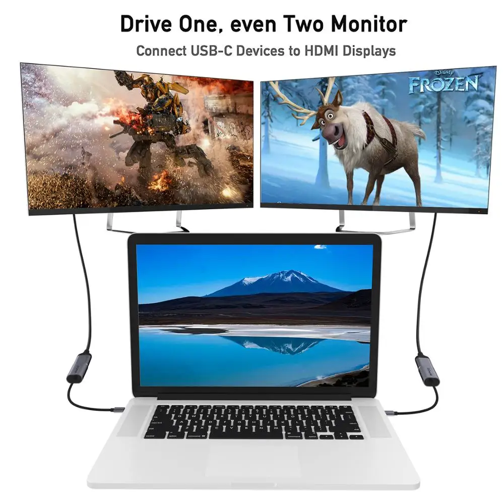 QGeeM USB C HDMI кабель 4K 60 Гц Тип адаптер Thunderbolt 3 к конвертер для MacBook Huawei Mate 30 Pro