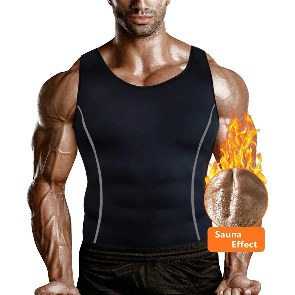

Male Seamless Sport Tops Men Yoga Shirts Neoprene Sweat Sauna Suit Fitness Tight Body Shaper Waist Trainer Slimming Running Vest