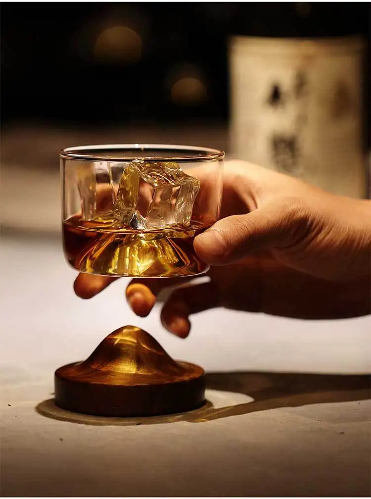 Creative Japanese-style hill type thick heat-resistant glass wine glass home bar whiskey glass white wine wine glass LB10212