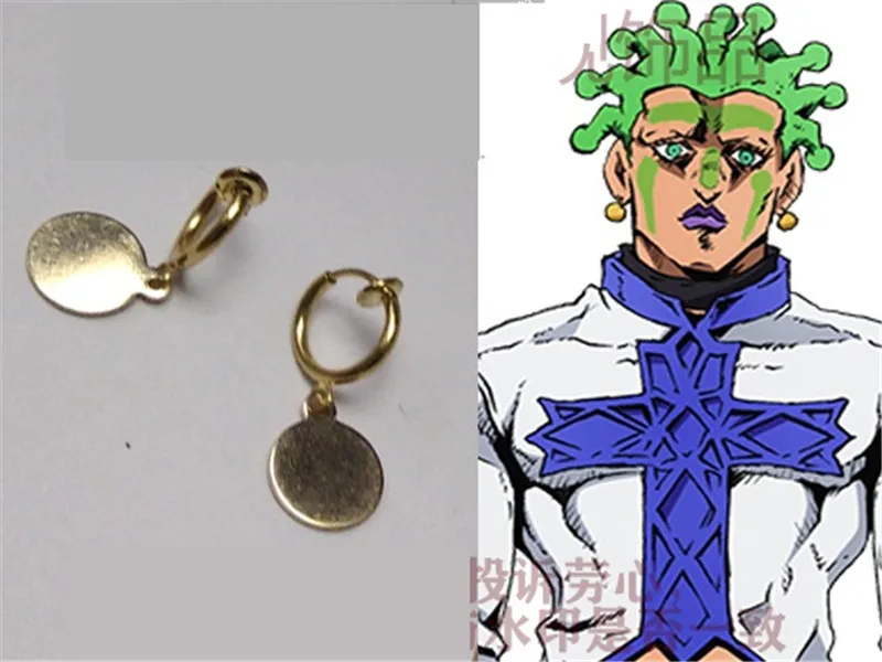 1 пара JoJos невероятное приключение Косплей Rohan Kishibe металлические серьги-гвоздики Kakyoin Noriaki вишневые серьги в форме пера ювелирные изделия реквизит