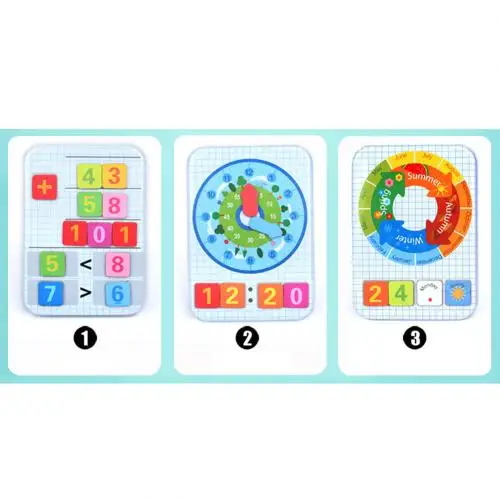 Деревянная палочка магнитная карта для изучения математики граф Игра Головоломка Развивающие детские игрушки новинка - Цвет: 1