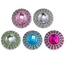 20 шт кнопки 18 мм хрустальные металлические защелки для защелки браслетов подходят к имбирным защелкам ювелирные изделия хрустальные защелки