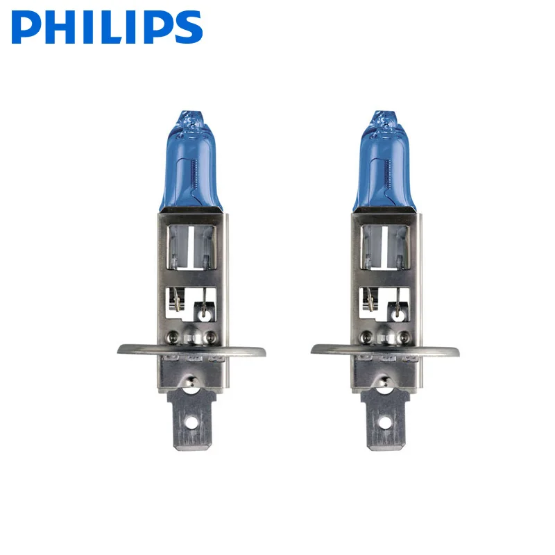 2 шт. автомобильные галогенные лампы Philips H1 12 В 55 Вт P14 5000 К|Лампы для автомобильных