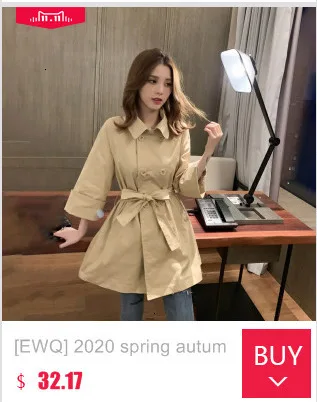 [EWQ] новые весенние женские эластичные брюки до середины талии на шнурке с карманами с принтом свободные хип-хоп шаровары женские OE010