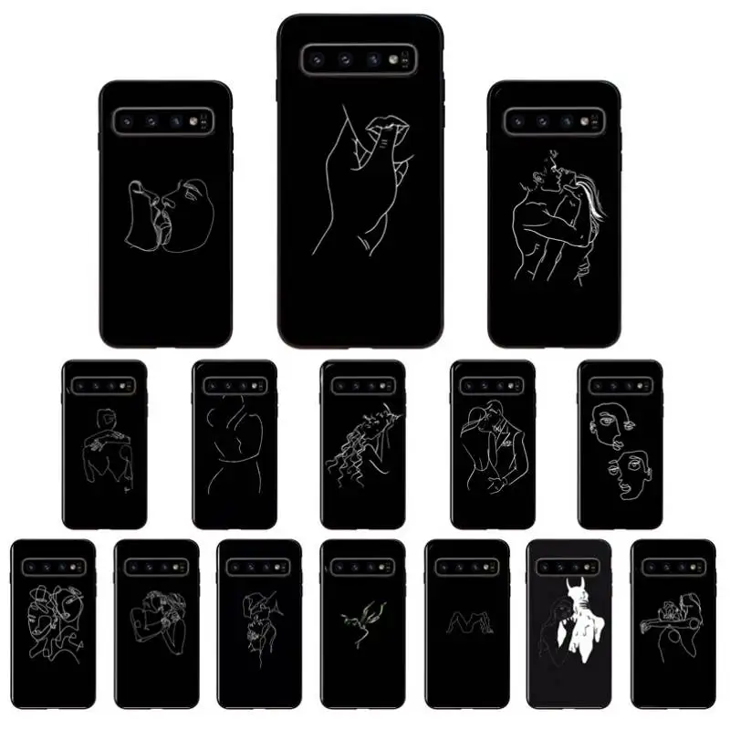 

NBDRUICAI Minimalist Style Line Series High Quality PhoneCase for Samsung S9 plus S5 S6 edge plus S7 edge S8 plus S10 E S10 plus