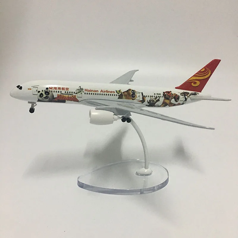 JASON TUTU Plane Model 16cm China Hainan Airlines Boeing B787 Airplane Model Aircraft Model 1:400 Diecast Metal planes toy 8