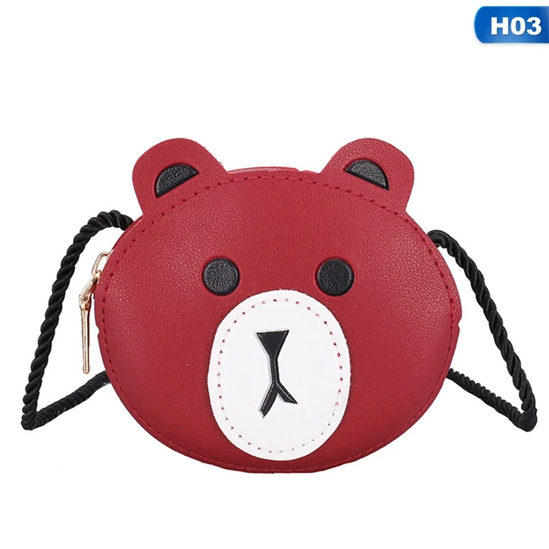 BB6891H03 Мультфильм ребенок девочка милый лук кожаные рюкзаки мода Кроссбоди мешок с нарисованным животным ребенок плеча Сумка - Цвет: BB6891H03
