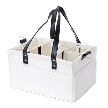 

Organizer Pouches Clothes Handbag For Baby Home Car Nursery Essentials Outdoor Multifunction Felt Diaper Storage Bag Foldable