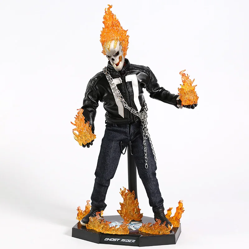 Агенты Щ. И. Т. Щит Ghost Rider 1/6 Масштаб ПВХ фигурка Коллекционная модель игрушки с светодиодный свет
