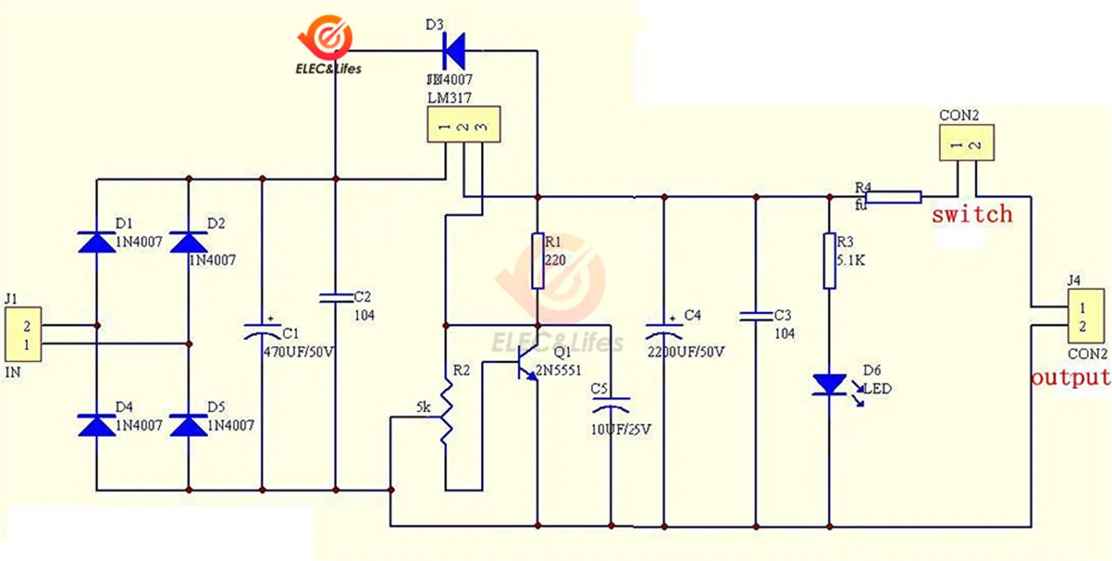 LM317 регулируемый регулятор напряжения понижающий источник питания электронная печатная плата DIY Kit модуль печатной платы/с переключателем