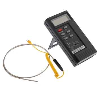 

Thermometer Portable Meter + K-Type Thermocouple Temperature Probe, Stainless Steel Probe In Temperature Range 0-1300