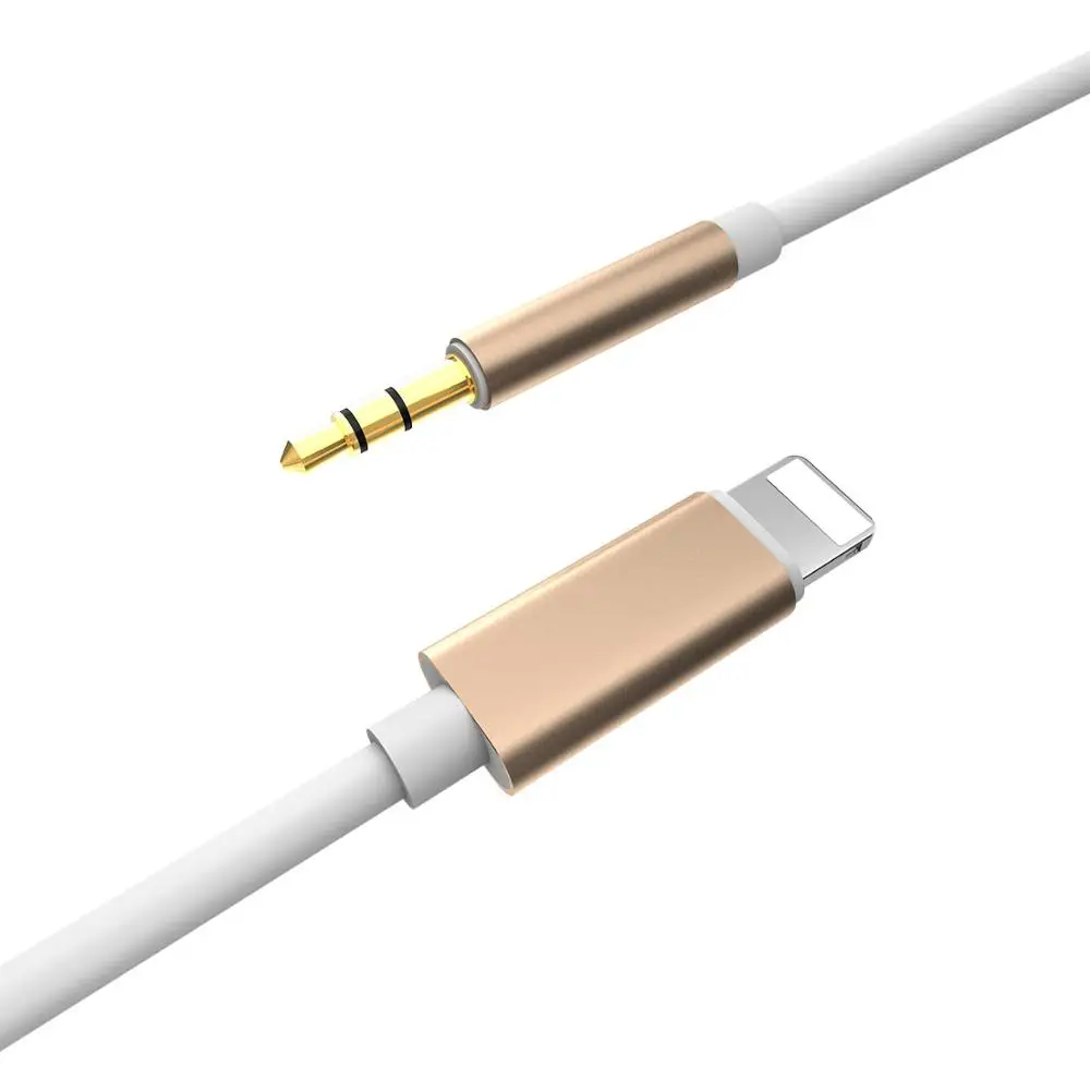 

For Lightning to 3.5mm Audio Cable Jack Male to Male 1M for iPhone 7 8 X ios 12.1 to Headphone Speaker Car AUX 3.5 AUX Cable