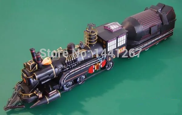 Movie Back To the Future Dr Barlett Train Sets Classic 3D Paper Model Railroader Paper Crafts Models Toys Children 3d paper model paper jigsaw puzzle