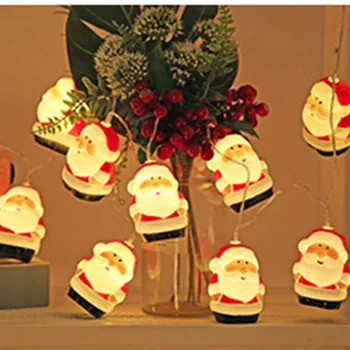 

Battery Operated 1.5M 10leds 3M 20leds Lovely Santa Claus LED String Light Waterproof Christmas New Year Decoration Garland J50