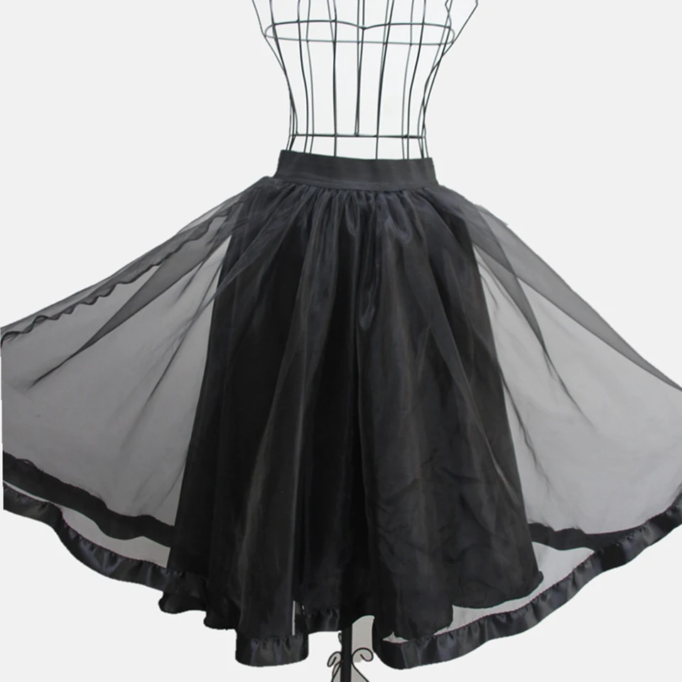 AONVE длинная юбка женская черная Готическая сетчатая юбка модная миди юбка эластичная талия готическая одежда женская уличная