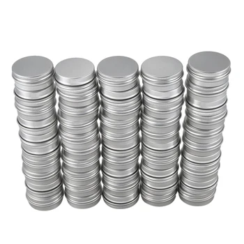 

20 x Vacuum cosmetic container Container Jar of aluminum lip cream 100 ml screw cap