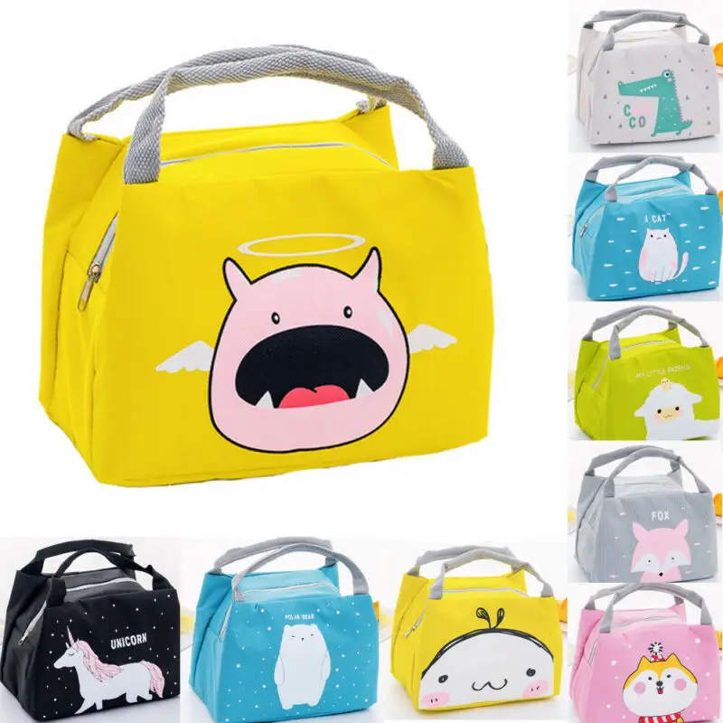 Cute Women Ladies Girls Kids Portable Insulated Lunch font b Bag b font Box Picnic Tote