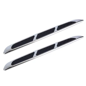 

2pcs Universal 3D Sticker Car Chrome Grille Shark Gill Simulation Air Flow Vent Fender Decal Auto Decoration Drop Shipping