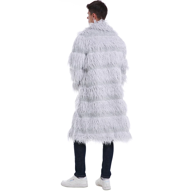 Осенне-зимнее пальто мужские Chaqueta черные Большие размеры мужские пальто из искусственного меха с длинным рукавом модные мужские шубы Свободная верхняя одежда 3xl