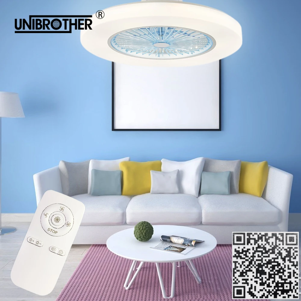 remote control silent ceiling fan with light 58cm phone APP Smart Fans lamp 2.4G Launch wireless good sleep 110v 220v