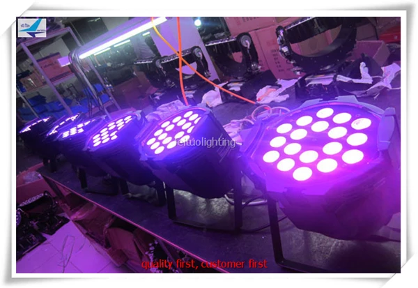 8 шт/fly случае Dj освещения 18x10 w led par 64 rgbw 4in1 led par64