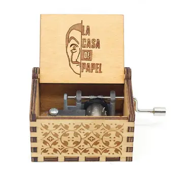 

La Casa De Papel bella ciao Music Box Money heist Paper House Musical Hand Crank for Christmas gift Men Music Box large stock