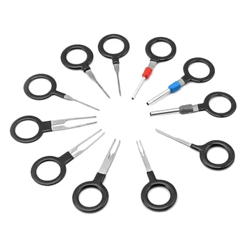 

11 Pieces Car Connector Wire Harness Terminal Extractor Pick Connector Crimp Pin Remove Tool