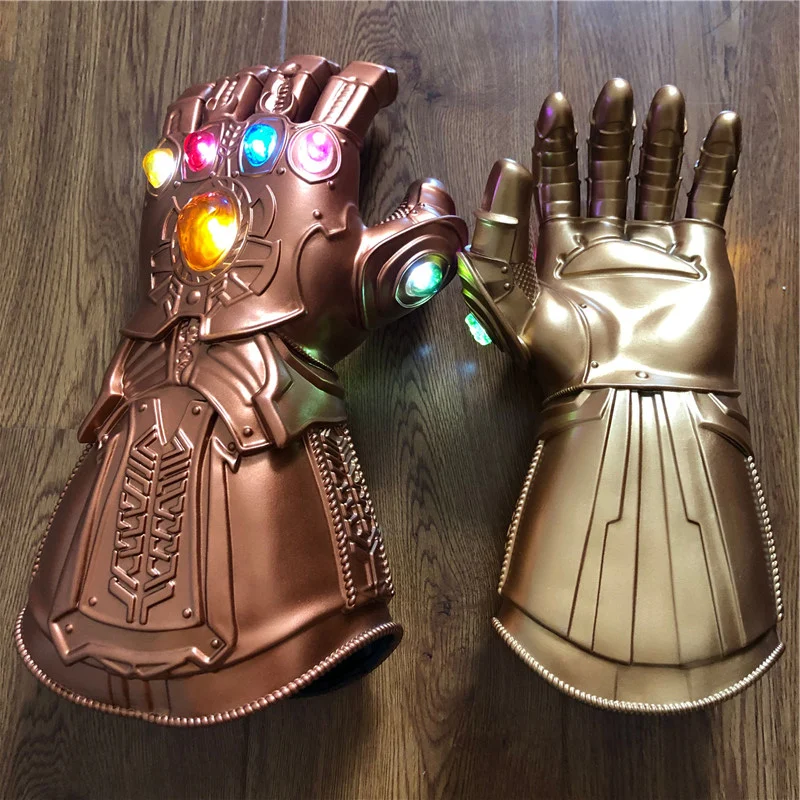 The Thanos Endgame 4 Gauntlet Косплей Костюм камни светодиодная перчатка с крагами Хэллоуин Рождественский подарок