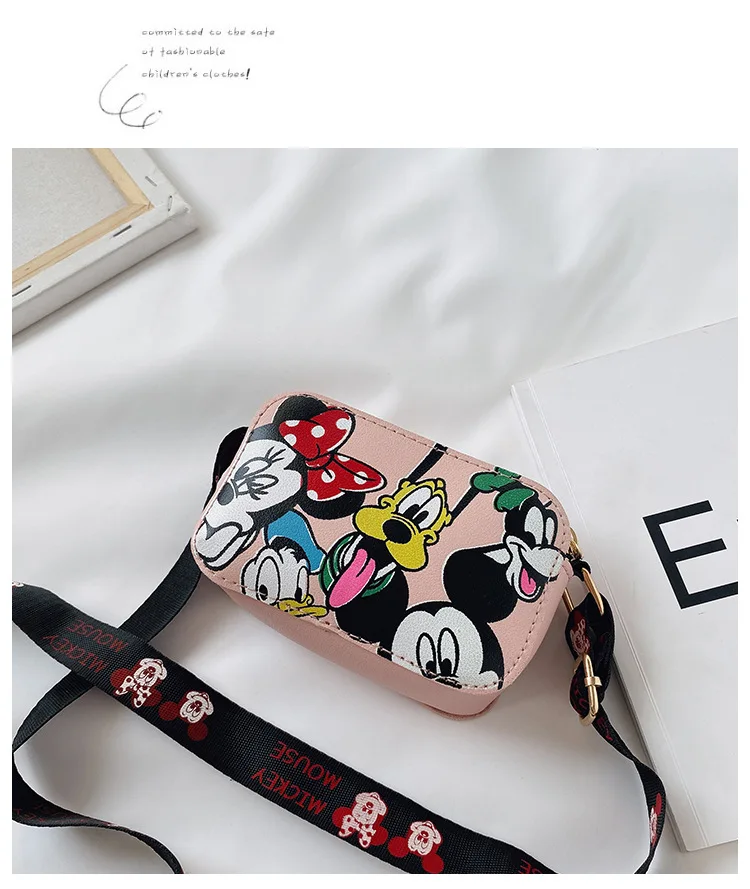 Women Crossbody Bags Disney Cartoon Shoulder Bag for Girls Kids Cute Mickey Mouse Fashion Printed Handbag Children's Gifts