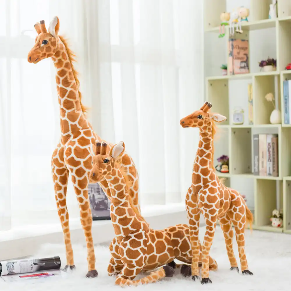 60 120CM Giant size Simulation Giraffe Plush Toys Cute Stuffed Animal