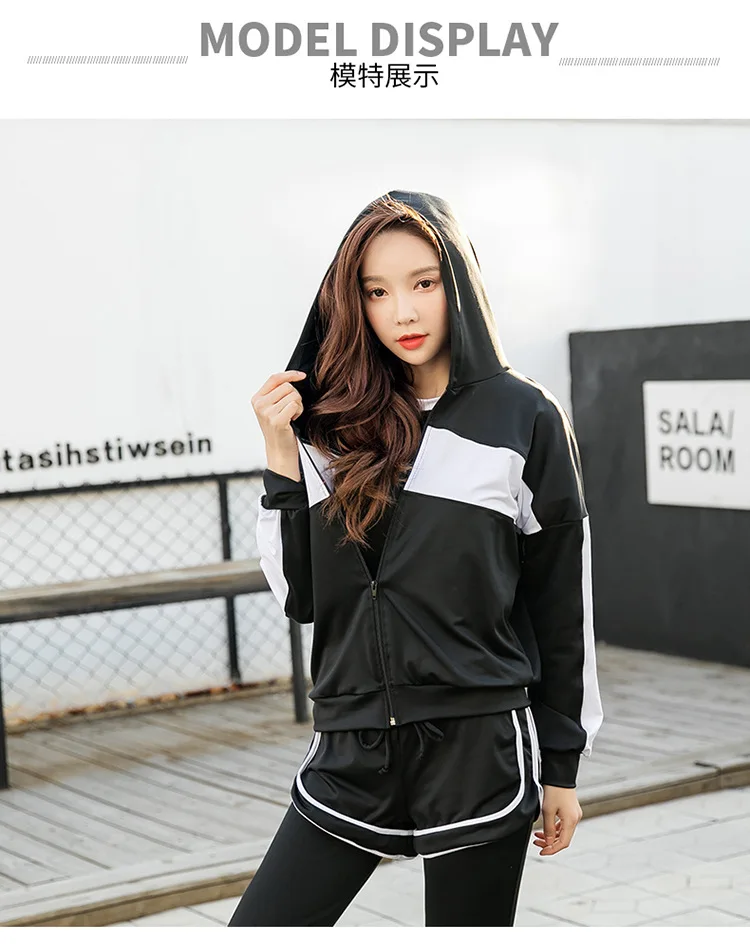 AliExpress одежда для тренировок, женский спортивный костюм, повседневный комплект из четырех предметов, спортивная одежда для бега, быстросохнущая одежда, одежда для йоги