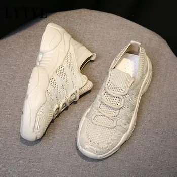 

Women Shoes New Pink Girl Platform Sneakers Breathable Soft Women Casual Shoes Basket Femme Tenis Feminino Luxury Brand E-79