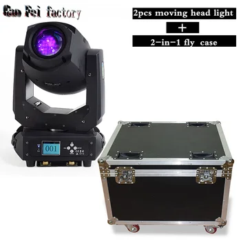 

2PCS Lights + 1PCS Flight Case Led 200w 2in1 RGBW Beam/Spot Light DMX512 Moving Head Light DJ /Bar /Party /Show /Stage Light