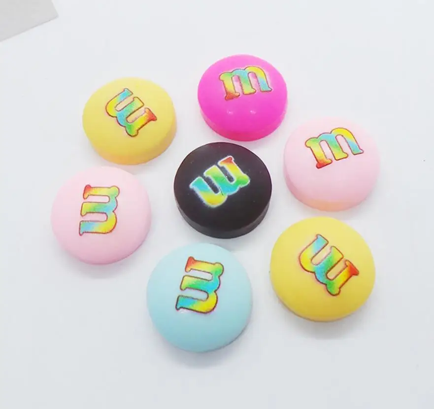 wholesale!Cartoon Rainbow Beans Flat back Resin Cabochon Kawaii Accessories Scrapbooking Fit Phone Case Decoration DIY Crafts