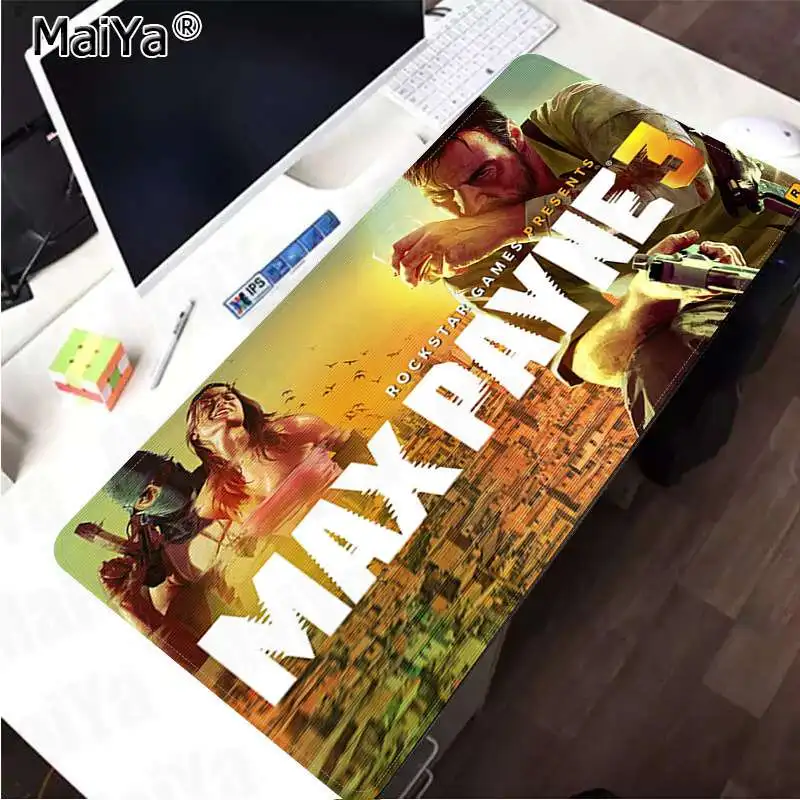 Maiya Max Payne прочный резиновый коврик для мыши коврик скорость/контроль версия большой игровой коврик для мыши - Цвет: Lock Edge 40X90cm